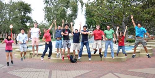 Dr. Eliasson and her research group, including an IEA Apprentice, during the summer of 2013. “I really like my research group,” Dr. Eliasson told us. “The students become part of my family.”